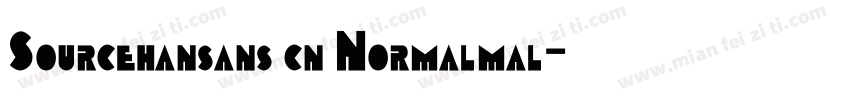 Sourcehansans cn Normalmal字体转换